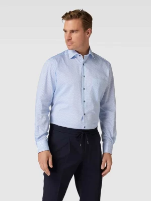 Koszula biznesowa o kroju comfort fit z delikatnie fakturowanym wzorem Eterna