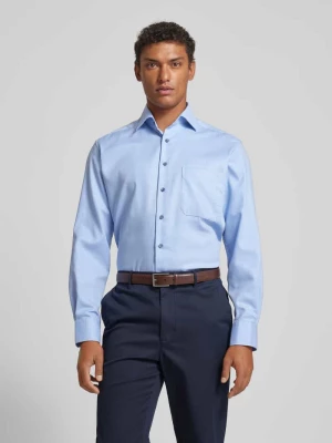 Koszula biznesowa o kroju comfort fit z fakturowanym wzorem Eterna
