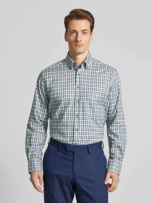 Koszula biznesowa o kroju comfort fit z kołnierzykiem typu button down ETERNA COMFORT FIT