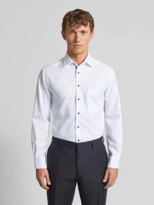 Koszula biznesowa o kroju comfort fit z listwą guzikową Eterna