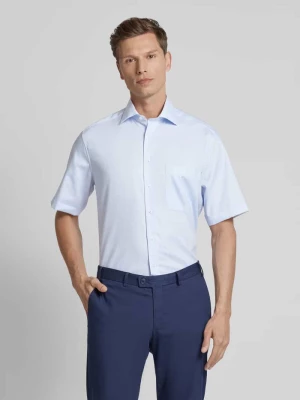 Koszula biznesowa o kroju comfort fit ze wzorem na całej powierzchni Eterna