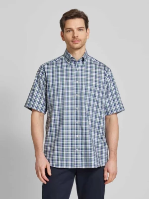 Koszula biznesowa o kroju comfort fit ze wzorem w szkocką kratę Eterna