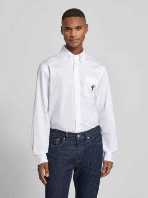 Koszula biznesowa o kroju custom fit z listwą guzikową Polo Ralph Lauren