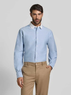 Koszula biznesowa o kroju custom fit z listwą guzikową Polo Ralph Lauren