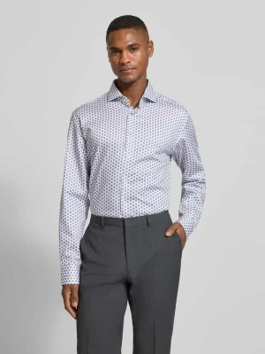 Koszula biznesowa o kroju modern fit z bawełny z kołnierzykiem typu kent Eterna