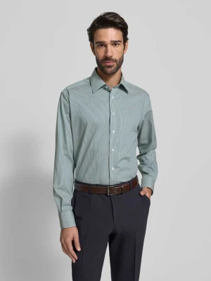 Koszula biznesowa o kroju regular fit z bawełny z kołnierzykiem typu kent Eterna