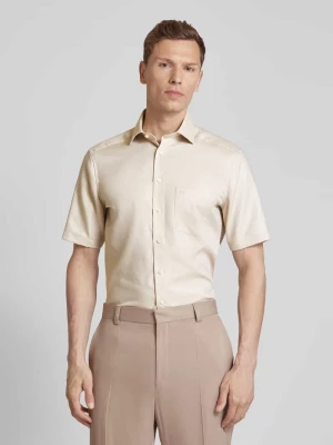 Koszula biznesowa o kroju modern fit z kieszenią na piersi model ‘Bergamo’ Olymp