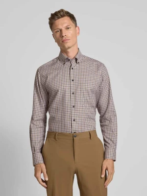 Koszula biznesowa o kroju Modern Fit z kołnierzykiem na guziki Eterna
