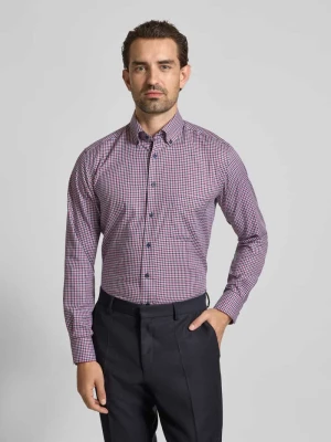 Koszula biznesowa o kroju Modern Fit z kołnierzykiem na guziki Eterna