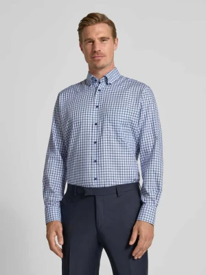 Koszula biznesowa o kroju Modern Fit z kołnierzykiem na guziki Eterna