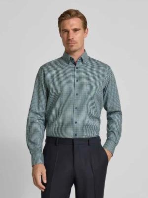 Koszula biznesowa o kroju Modern Fit z kołnierzykiem na guziki Eterna