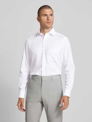 Koszula biznesowa o kroju modern fit z kołnierzykiem typu kent model ‘Bergamo’ Olymp