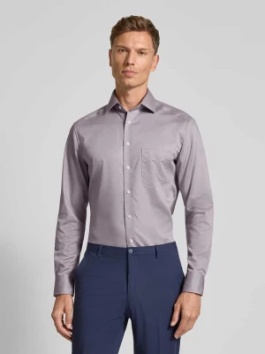 Koszula biznesowa o kroju modern fit z kołnierzykiem typu kent model ‘Global Kent’ Olymp