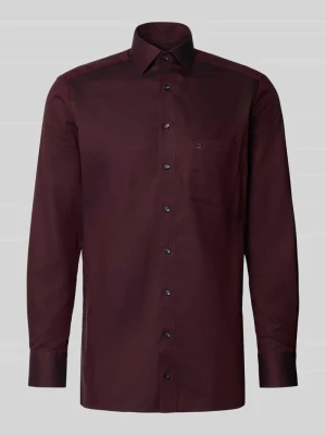 Koszula biznesowa o kroju Modern Fit z kołnierzykiem typu kent Olymp