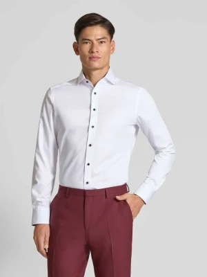 Koszula biznesowa o kroju Modern Fit z kołnierzykiem typu kent Olymp