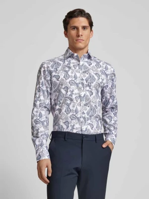 Koszula biznesowa o kroju Modern Fit z kołnierzykiem typu kent Olymp