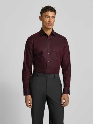 Koszula biznesowa o kroju Modern Fit z kołnierzykiem typu kent Olymp