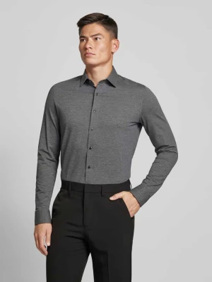 Koszula biznesowa o kroju modern fit z listwą guzikową Olymp Antracytowy