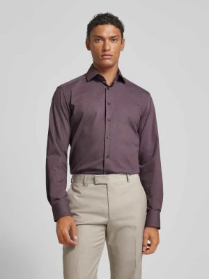 Koszula biznesowa o kroju modern fit z tkanym wzorem Olymp