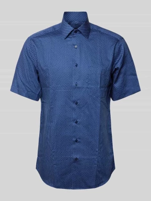 Koszula biznesowa o kroju modern fit ze wzorem na całej powierzchni Eterna