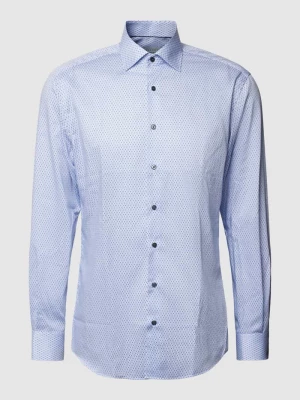 Koszula biznesowa o kroju modern fit ze wzorem na całej powierzchni model ‘Kent’ Eterna