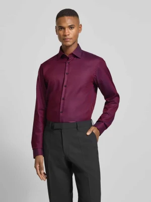 Koszula biznesowa o kroju regular fit z bawełny z kołnierzykiem typu kent Christian Berg Men