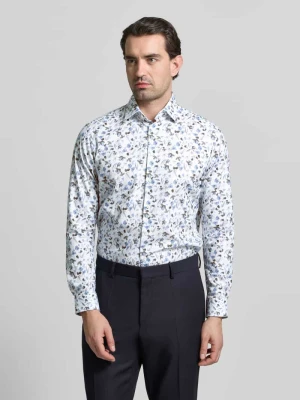 Koszula biznesowa o kroju regular fit z bawełny z kołnierzykiem typu kent Christian Berg Men