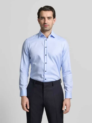 Koszula biznesowa o kroju regular fit z bawełny z kołnierzykiem typu kent Christian Berg Men