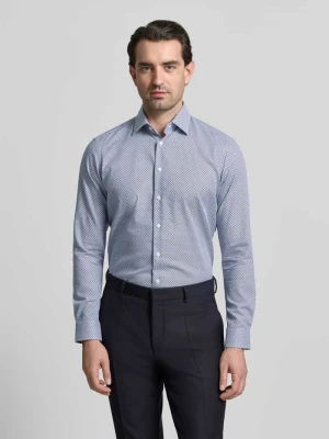 Koszula biznesowa o kroju regular fit z bawełny z kołnierzykiem typu kent Christian Berg Men