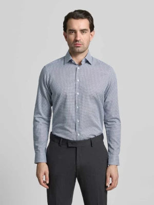Koszula biznesowa o kroju regular fit z bawełny z kołnierzykiem typu kent Christian Berg Men