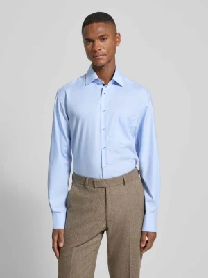 Koszula biznesowa o kroju regular fit z bawełny z kołnierzykiem typu kent Eterna