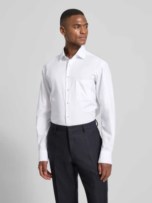 Koszula biznesowa o kroju regular fit z bawełny z kołnierzykiem typu kent Eterna