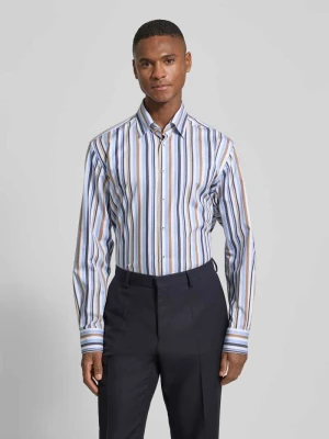 Koszula biznesowa o kroju regular fit z bawełny z kołnierzykiem typu kent Eterna