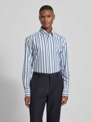 Koszula biznesowa o kroju regular fit z bawełny z kołnierzykiem typu kent Eterna