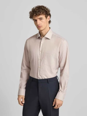 Koszula biznesowa o kroju regular fit z bawełny z kołnierzykiem typu kent Eterna