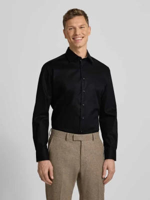 Koszula biznesowa o kroju regular fit z bawełny z kołnierzykiem typu kent Eterna