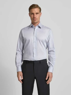 Koszula biznesowa o kroju regular fit z bawełny z kołnierzykiem typu kent Eterna