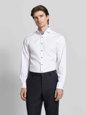 Koszula biznesowa o kroju regular fit z bawełny z kołnierzykiem typu kent Eterna