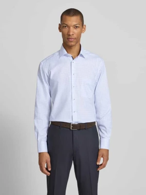 Koszula biznesowa o kroju regular fit z bawełny z kołnierzykiem typu kent Eterna