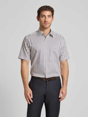 Koszula biznesowa o kroju regular fit z bawełny z kołnierzykiem typu kent Eterna