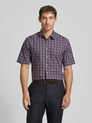 Koszula biznesowa o kroju regular fit z bawełny z kołnierzykiem typu kent Eterna