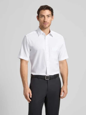 Koszula biznesowa o kroju regular fit z bawełny z kołnierzykiem typu kent Eterna