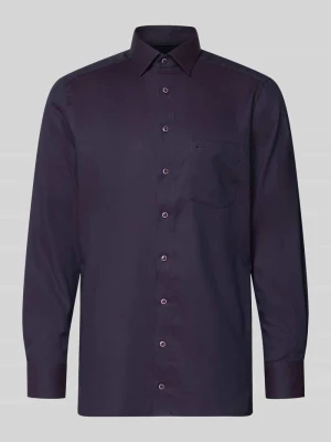 Koszula biznesowa o kroju regular fit z bawełny z kołnierzykiem typu kent Olymp