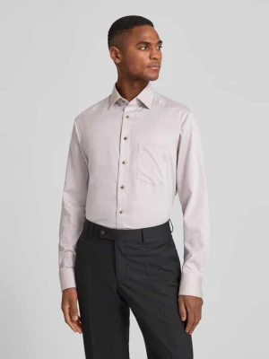 Koszula biznesowa o kroju regular fit z bawełny z kołnierzykiem typu kent Olymp