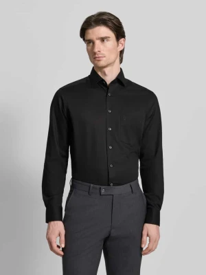 Koszula biznesowa o kroju regular fit z bawełny z kołnierzykiem typu kent Olymp