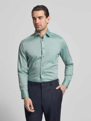 Koszula biznesowa o kroju regular fit z bawełny z kołnierzykiem typu kent Olymp