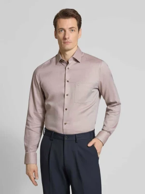 Koszula biznesowa o kroju regular fit z bawełny z kołnierzykiem typu kent Olymp