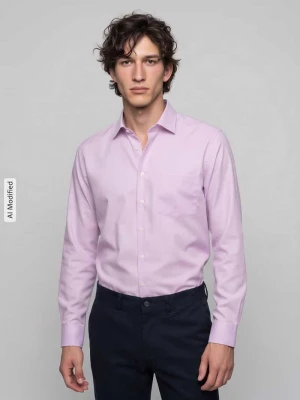 Koszula biznesowa o kroju regular fit z czystej bawełny model 'New Kent' Seidensticker Jasnofioletowy