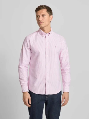 Koszula biznesowa o kroju regular fit z czystej bawełny Tommy Hilfiger Czerwony