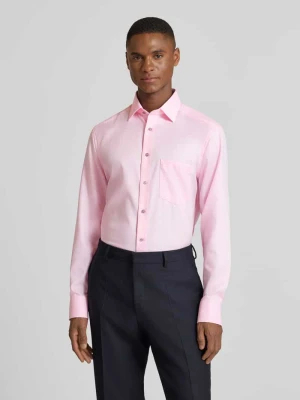 Koszula biznesowa o kroju regular fit z czystej bawełny z kołnierzykiem typu kent Olymp